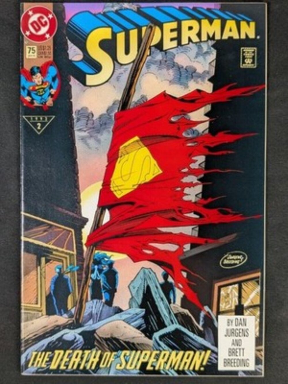 Superman #75 2nd Printing - The Death Of Superman (DC Comics Jan 1993)